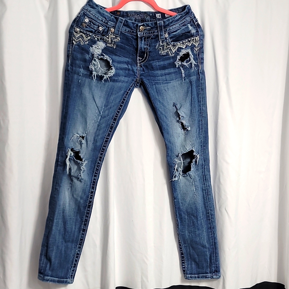 Miss Me jeans, size 28, style is ankle skinny